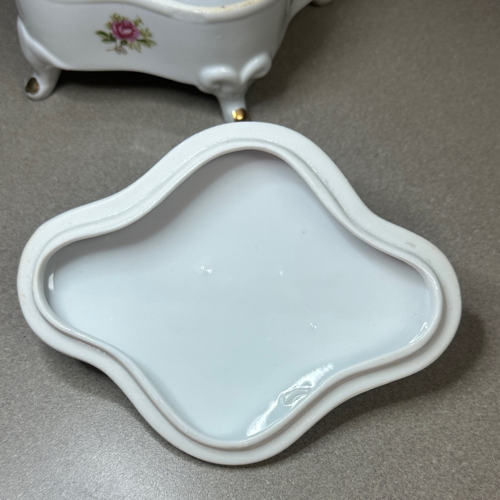 Vintage 1950’s Arbart Japan Porcelain Trinket, Jewelry box - Picture 5 of 12